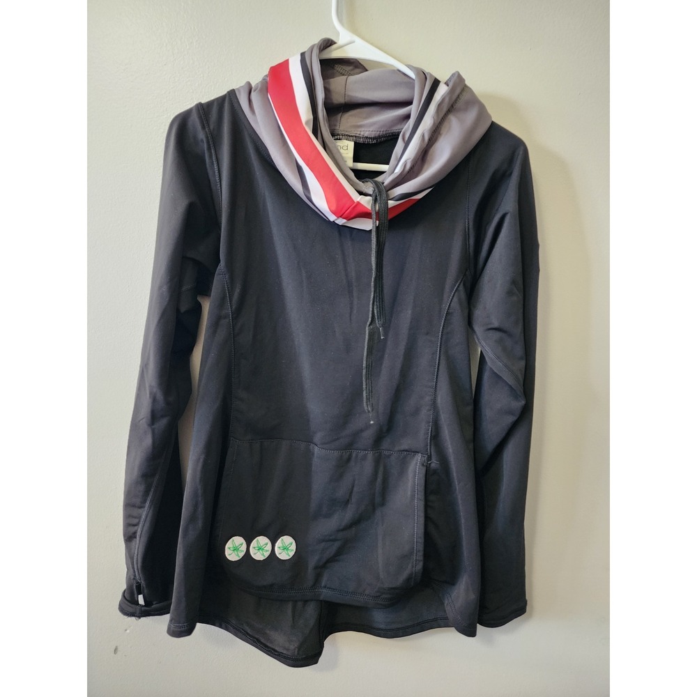 Bend Active Ohio State Buckeyes Black Performance Cowl Neck Hoodie Womens Medium